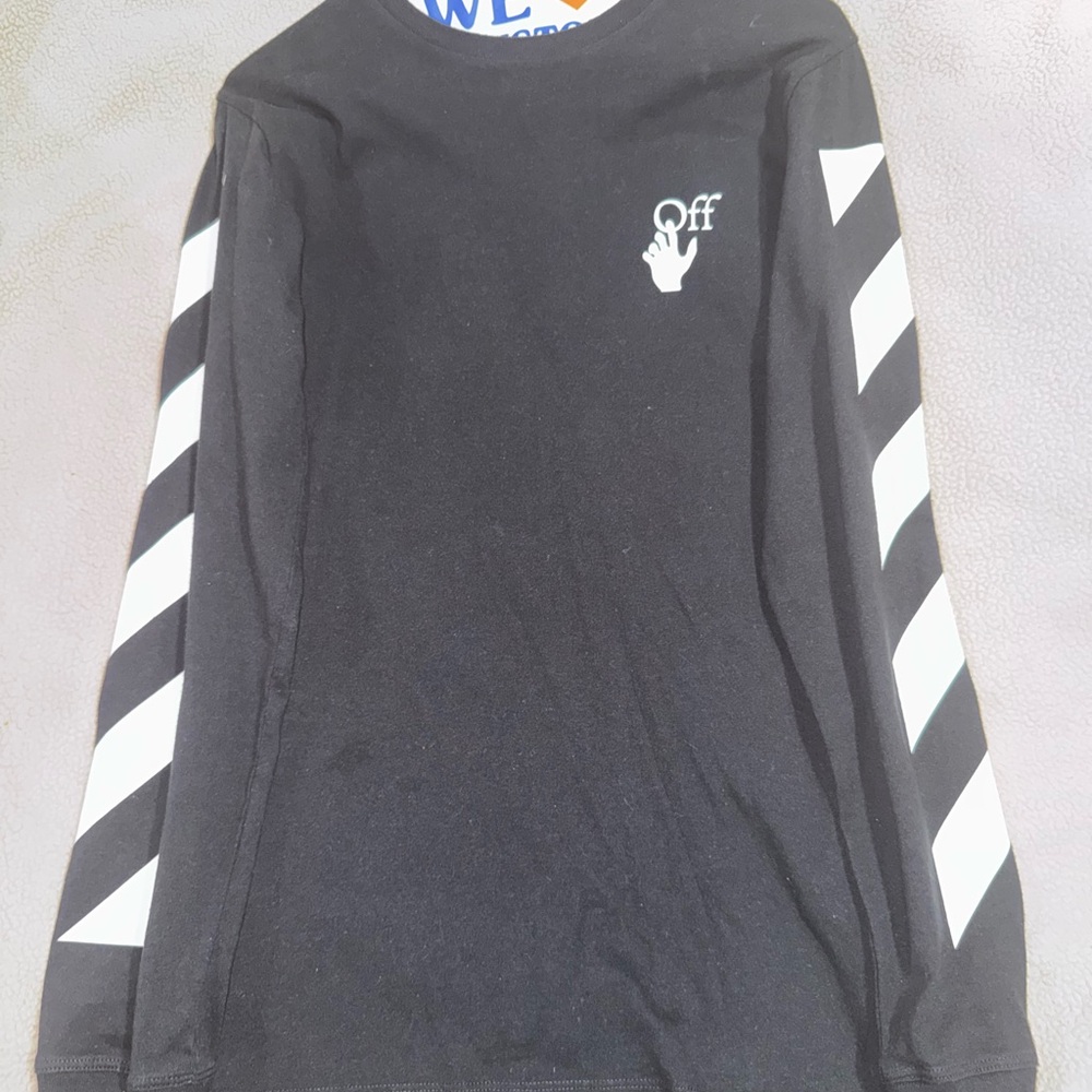 Off-White Black and White Long Sleeve Tee